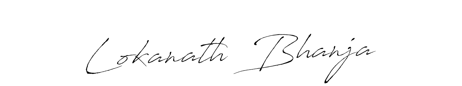 The best way (Antro_Vectra) to make a short signature is to pick only two or three words in your name. The name Lokanath  Bhanja include a total of six letters. For converting this name. Lokanath  Bhanja signature style 6 images and pictures png