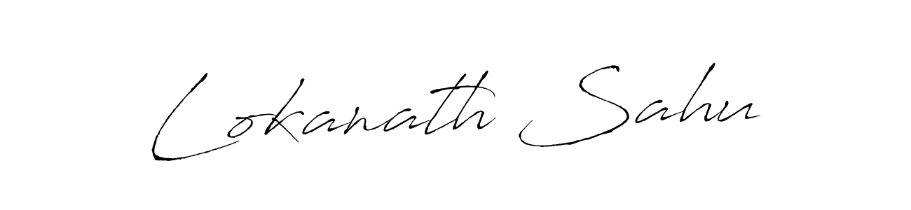 How to make Lokanath Sahu name signature. Use Antro_Vectra style for creating short signs online. This is the latest handwritten sign. Lokanath Sahu signature style 6 images and pictures png