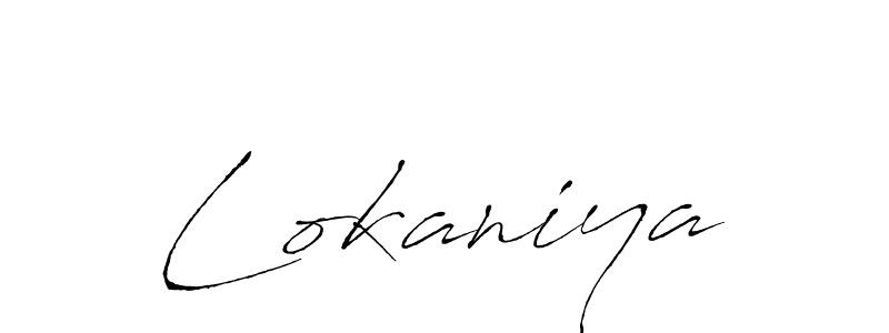 Make a beautiful signature design for name Lokaniya. With this signature (Antro_Vectra) style, you can create a handwritten signature for free. Lokaniya signature style 6 images and pictures png