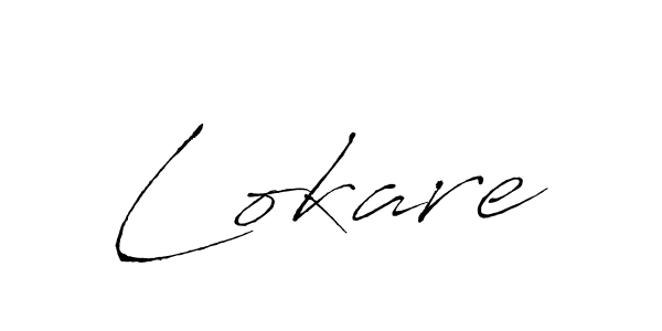 Use a signature maker to create a handwritten signature online. With this signature software, you can design (Antro_Vectra) your own signature for name Lokare. Lokare signature style 6 images and pictures png