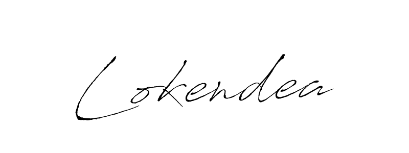 Make a beautiful signature design for name Lokendea. With this signature (Antro_Vectra) style, you can create a handwritten signature for free. Lokendea signature style 6 images and pictures png