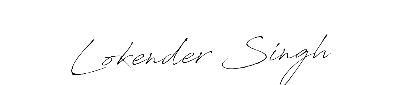 Lokender Singh stylish signature style. Best Handwritten Sign (Antro_Vectra) for my name. Handwritten Signature Collection Ideas for my name Lokender Singh. Lokender Singh signature style 6 images and pictures png