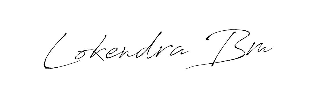 How to make Lokendra Bm name signature. Use Antro_Vectra style for creating short signs online. This is the latest handwritten sign. Lokendra Bm signature style 6 images and pictures png
