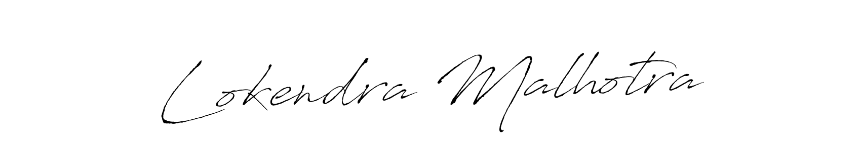 Create a beautiful signature design for name Lokendra Malhotra. With this signature (Antro_Vectra) fonts, you can make a handwritten signature for free. Lokendra Malhotra signature style 6 images and pictures png