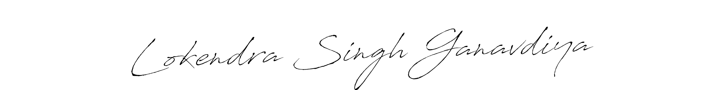 How to make Lokendra Singh Ganavdiya signature? Antro_Vectra is a professional autograph style. Create handwritten signature for Lokendra Singh Ganavdiya name. Lokendra Singh Ganavdiya signature style 6 images and pictures png