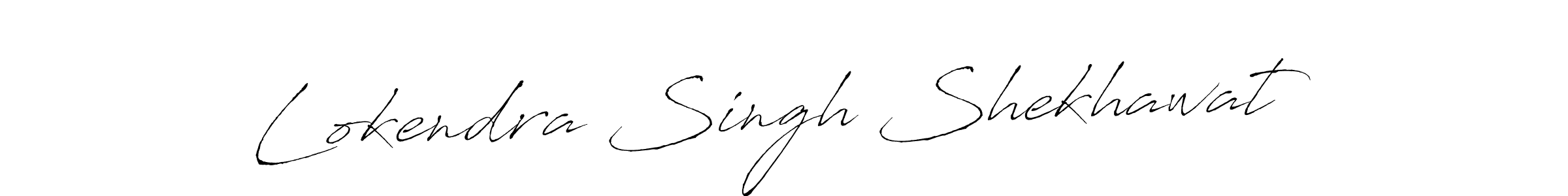 How to make Lokendra Singh Shekhawat name signature. Use Antro_Vectra style for creating short signs online. This is the latest handwritten sign. Lokendra Singh Shekhawat signature style 6 images and pictures png