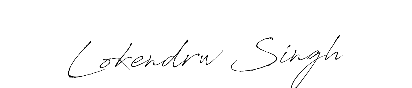 How to make Lokendrw Singh name signature. Use Antro_Vectra style for creating short signs online. This is the latest handwritten sign. Lokendrw Singh signature style 6 images and pictures png