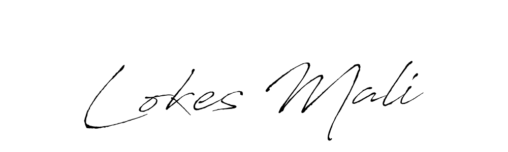 Design your own signature with our free online signature maker. With this signature software, you can create a handwritten (Antro_Vectra) signature for name Lokes Mali. Lokes Mali signature style 6 images and pictures png