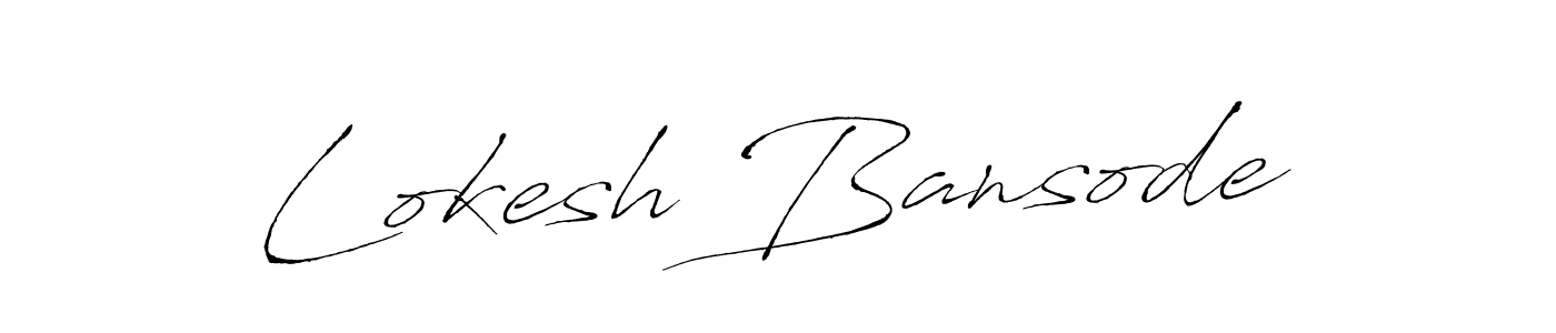 How to make Lokesh Bansode name signature. Use Antro_Vectra style for creating short signs online. This is the latest handwritten sign. Lokesh Bansode signature style 6 images and pictures png