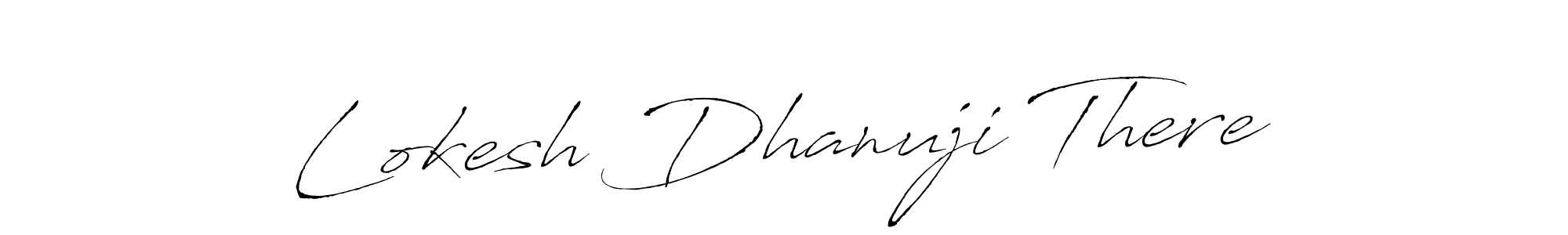 Antro_Vectra is a professional signature style that is perfect for those who want to add a touch of class to their signature. It is also a great choice for those who want to make their signature more unique. Get Lokesh Dhanuji There name to fancy signature for free. Lokesh Dhanuji There signature style 6 images and pictures png