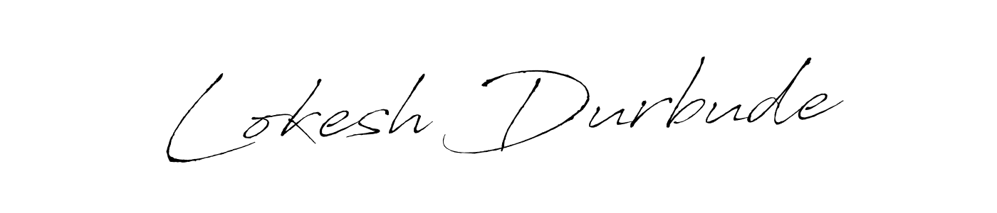 Lokesh Durbude stylish signature style. Best Handwritten Sign (Antro_Vectra) for my name. Handwritten Signature Collection Ideas for my name Lokesh Durbude. Lokesh Durbude signature style 6 images and pictures png