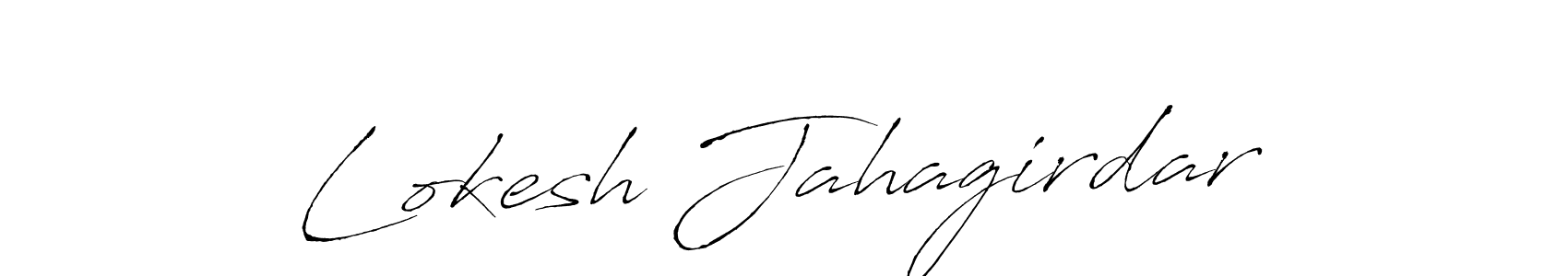 Make a beautiful signature design for name Lokesh Jahagirdar. With this signature (Antro_Vectra) style, you can create a handwritten signature for free. Lokesh Jahagirdar signature style 6 images and pictures png