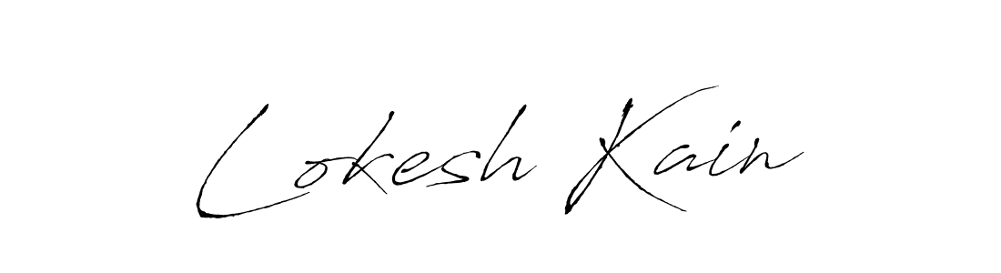 Make a beautiful signature design for name Lokesh Kain. With this signature (Antro_Vectra) style, you can create a handwritten signature for free. Lokesh Kain signature style 6 images and pictures png