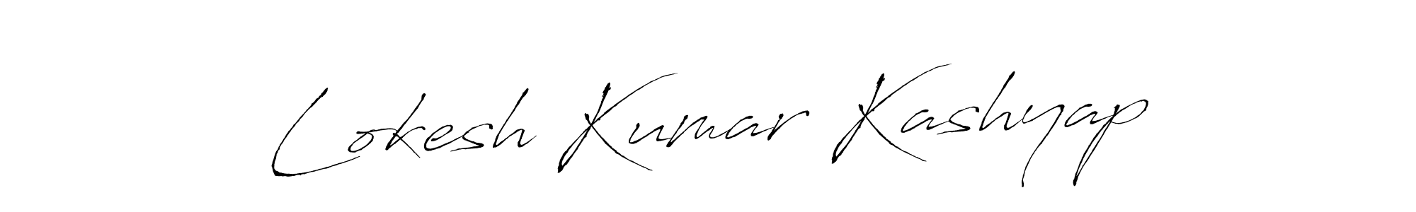 Create a beautiful signature design for name Lokesh Kumar Kashyap. With this signature (Antro_Vectra) fonts, you can make a handwritten signature for free. Lokesh Kumar Kashyap signature style 6 images and pictures png