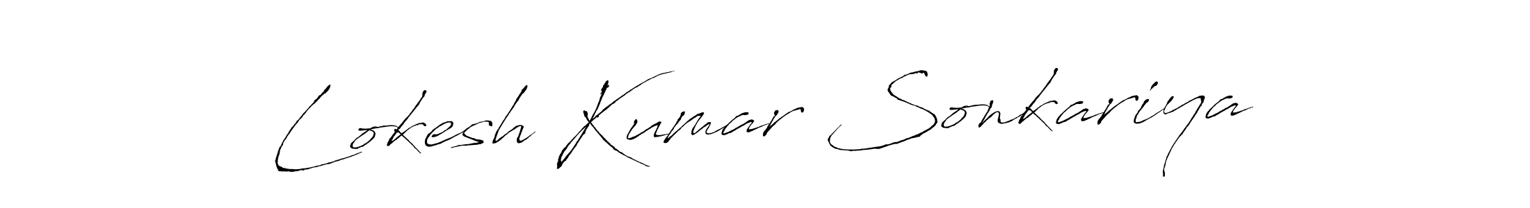 The best way (Antro_Vectra) to make a short signature is to pick only two or three words in your name. The name Lokesh Kumar Sonkariya include a total of six letters. For converting this name. Lokesh Kumar Sonkariya signature style 6 images and pictures png