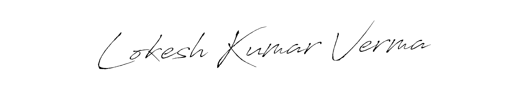Create a beautiful signature design for name Lokesh Kumar Verma. With this signature (Antro_Vectra) fonts, you can make a handwritten signature for free. Lokesh Kumar Verma signature style 6 images and pictures png