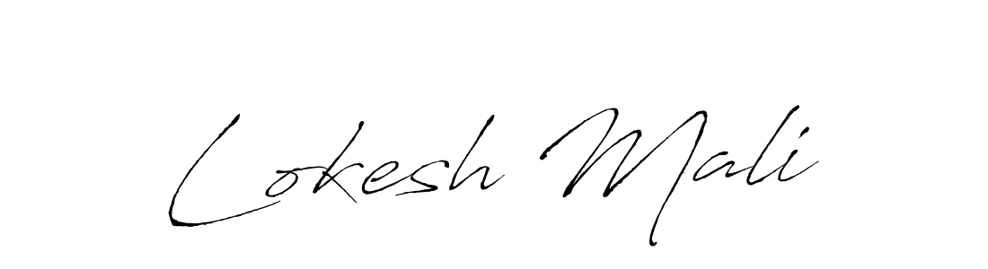 Design your own signature with our free online signature maker. With this signature software, you can create a handwritten (Antro_Vectra) signature for name Lokesh Mali. Lokesh Mali signature style 6 images and pictures png
