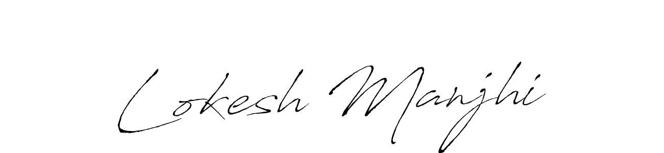 Also we have Lokesh Manjhi name is the best signature style. Create professional handwritten signature collection using Antro_Vectra autograph style. Lokesh Manjhi signature style 6 images and pictures png