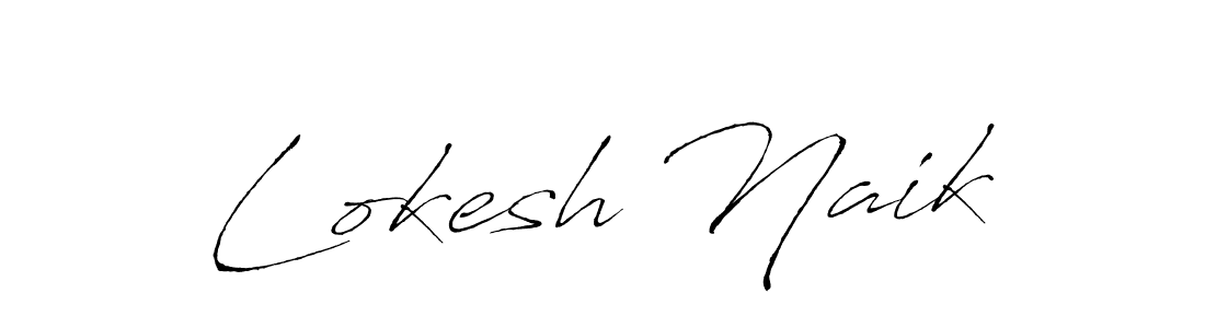 Make a beautiful signature design for name Lokesh Naik. With this signature (Antro_Vectra) style, you can create a handwritten signature for free. Lokesh Naik signature style 6 images and pictures png