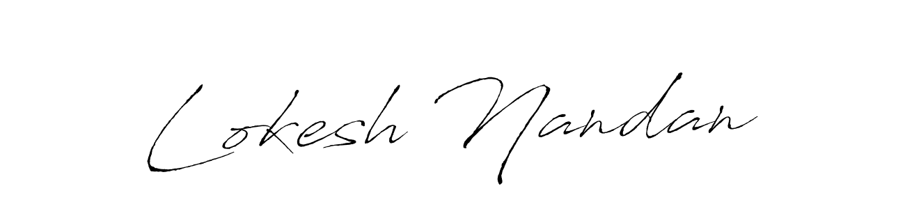 Create a beautiful signature design for name Lokesh Nandan. With this signature (Antro_Vectra) fonts, you can make a handwritten signature for free. Lokesh Nandan signature style 6 images and pictures png