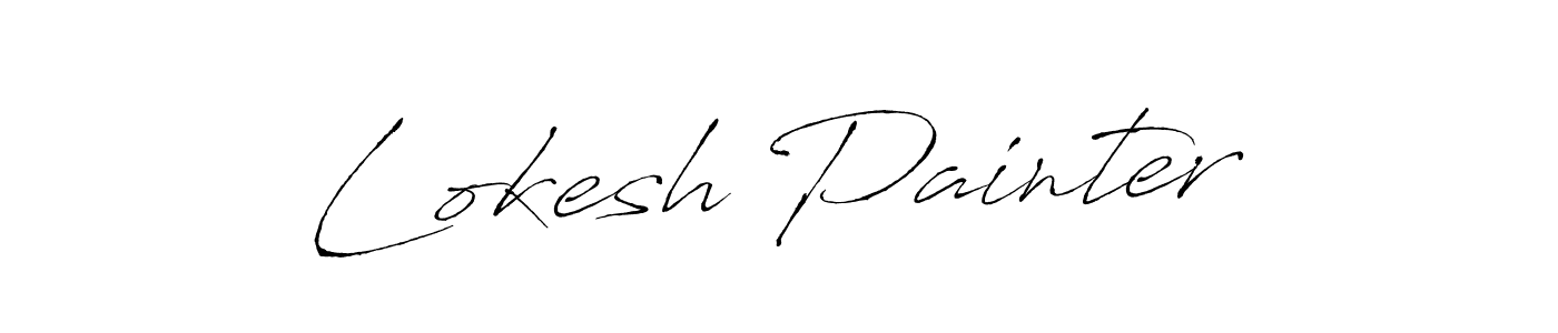 Make a beautiful signature design for name Lokesh Painter. With this signature (Antro_Vectra) style, you can create a handwritten signature for free. Lokesh Painter signature style 6 images and pictures png