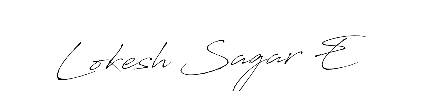 Create a beautiful signature design for name Lokesh Sagar E. With this signature (Antro_Vectra) fonts, you can make a handwritten signature for free. Lokesh Sagar E signature style 6 images and pictures png