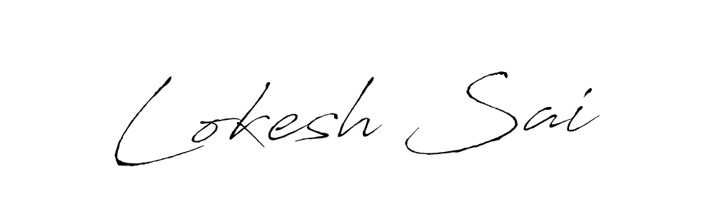 How to make Lokesh Sai name signature. Use Antro_Vectra style for creating short signs online. This is the latest handwritten sign. Lokesh Sai signature style 6 images and pictures png