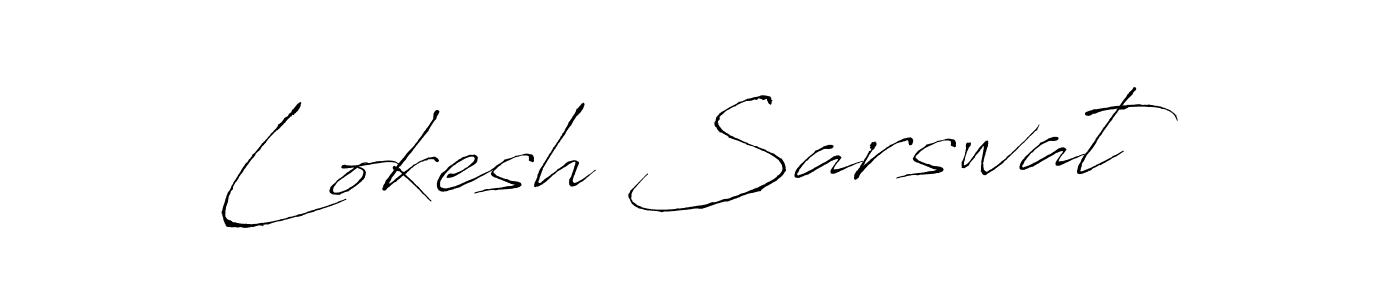 Make a beautiful signature design for name Lokesh Sarswat. With this signature (Antro_Vectra) style, you can create a handwritten signature for free. Lokesh Sarswat signature style 6 images and pictures png