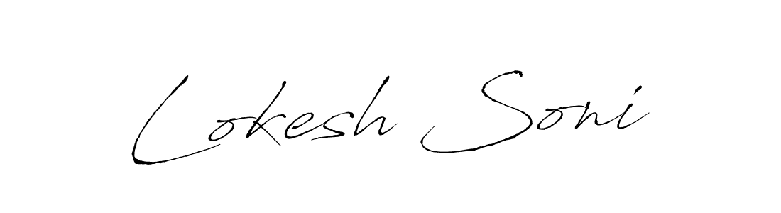 Design your own signature with our free online signature maker. With this signature software, you can create a handwritten (Antro_Vectra) signature for name Lokesh Soni. Lokesh Soni signature style 6 images and pictures png