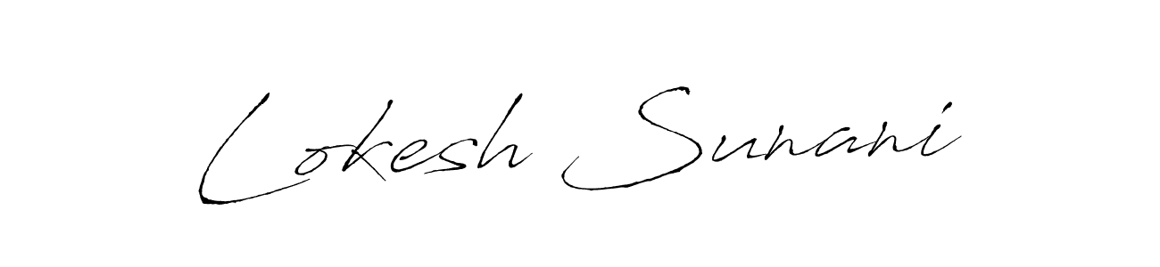 You should practise on your own different ways (Antro_Vectra) to write your name (Lokesh Sunani) in signature. don't let someone else do it for you. Lokesh Sunani signature style 6 images and pictures png