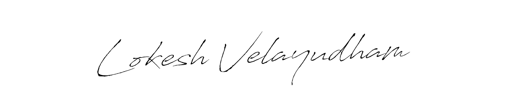 Make a beautiful signature design for name Lokesh Velayudham. With this signature (Antro_Vectra) style, you can create a handwritten signature for free. Lokesh Velayudham signature style 6 images and pictures png