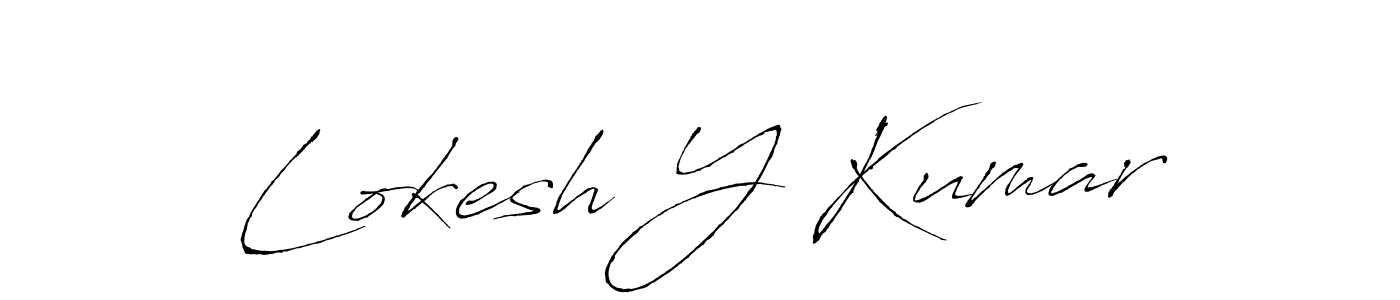 You should practise on your own different ways (Antro_Vectra) to write your name (Lokesh Y Kumar) in signature. don't let someone else do it for you. Lokesh Y Kumar signature style 6 images and pictures png