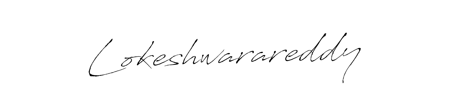 Create a beautiful signature design for name Lokeshwarareddy. With this signature (Antro_Vectra) fonts, you can make a handwritten signature for free. Lokeshwarareddy signature style 6 images and pictures png