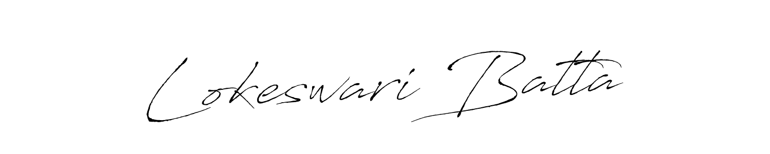 Design your own signature with our free online signature maker. With this signature software, you can create a handwritten (Antro_Vectra) signature for name Lokeswari Batta. Lokeswari Batta signature style 6 images and pictures png