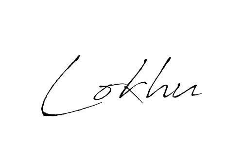 Use a signature maker to create a handwritten signature online. With this signature software, you can design (Antro_Vectra) your own signature for name Lokhu. Lokhu signature style 6 images and pictures png