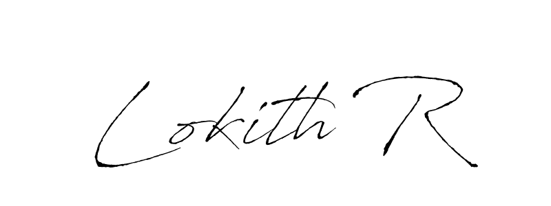 Use a signature maker to create a handwritten signature online. With this signature software, you can design (Antro_Vectra) your own signature for name Lokith R. Lokith R signature style 6 images and pictures png