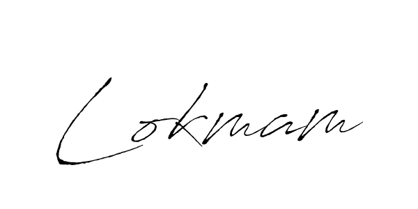 How to make Lokmam signature? Antro_Vectra is a professional autograph style. Create handwritten signature for Lokmam name. Lokmam signature style 6 images and pictures png