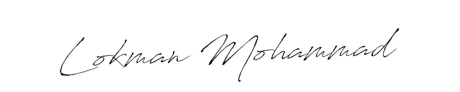 How to make Lokman Mohammad name signature. Use Antro_Vectra style for creating short signs online. This is the latest handwritten sign. Lokman Mohammad signature style 6 images and pictures png