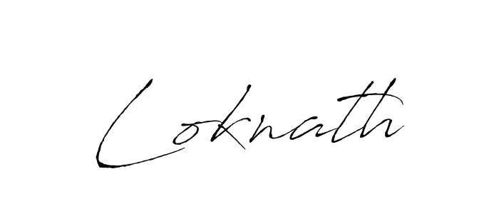 Make a beautiful signature design for name Loknath. With this signature (Antro_Vectra) style, you can create a handwritten signature for free. Loknath signature style 6 images and pictures png