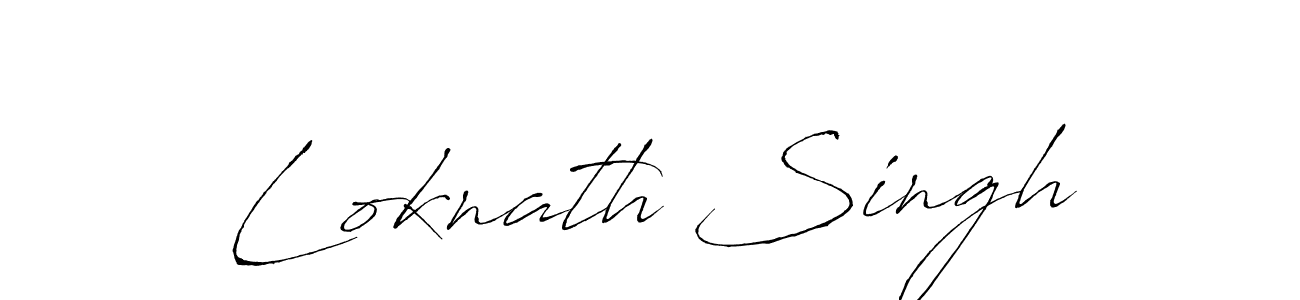 Design your own signature with our free online signature maker. With this signature software, you can create a handwritten (Antro_Vectra) signature for name Loknath Singh. Loknath Singh signature style 6 images and pictures png