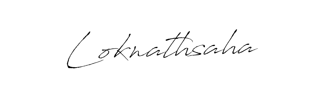 Design your own signature with our free online signature maker. With this signature software, you can create a handwritten (Antro_Vectra) signature for name Loknathsaha. Loknathsaha signature style 6 images and pictures png