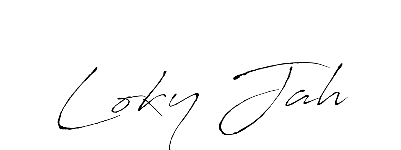 Loky Jah stylish signature style. Best Handwritten Sign (Antro_Vectra) for my name. Handwritten Signature Collection Ideas for my name Loky Jah. Loky Jah signature style 6 images and pictures png