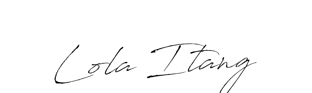 This is the best signature style for the Lola Itang name. Also you like these signature font (Antro_Vectra). Mix name signature. Lola Itang signature style 6 images and pictures png