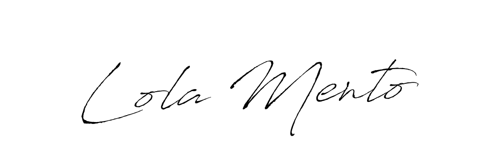 Use a signature maker to create a handwritten signature online. With this signature software, you can design (Antro_Vectra) your own signature for name Lola Mento. Lola Mento signature style 6 images and pictures png