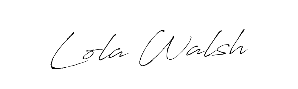 The best way (Antro_Vectra) to make a short signature is to pick only two or three words in your name. The name Lola Walsh include a total of six letters. For converting this name. Lola Walsh signature style 6 images and pictures png