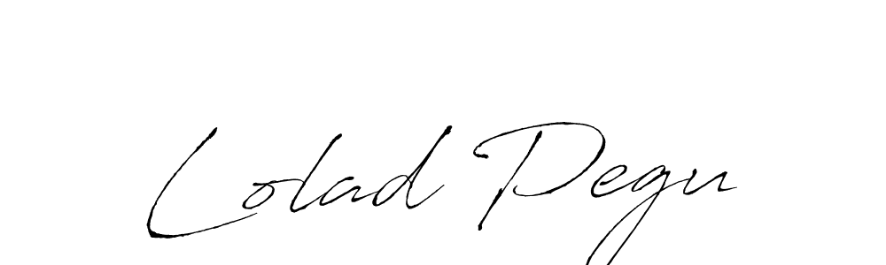 Make a beautiful signature design for name Lolad Pegu. With this signature (Antro_Vectra) style, you can create a handwritten signature for free. Lolad Pegu signature style 6 images and pictures png