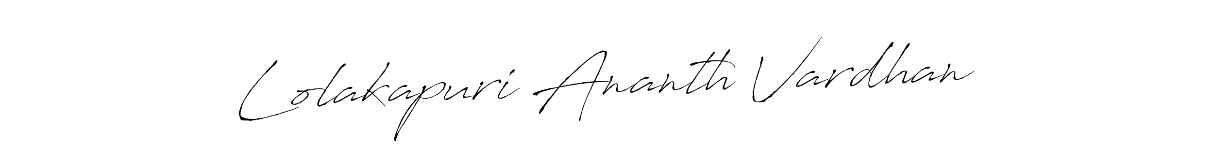 You should practise on your own different ways (Antro_Vectra) to write your name (Lolakapuri Ananth Vardhan) in signature. don't let someone else do it for you. Lolakapuri Ananth Vardhan signature style 6 images and pictures png