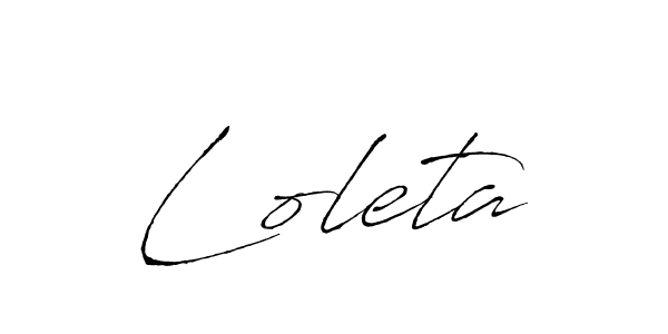 Use a signature maker to create a handwritten signature online. With this signature software, you can design (Antro_Vectra) your own signature for name Loleta. Loleta signature style 6 images and pictures png