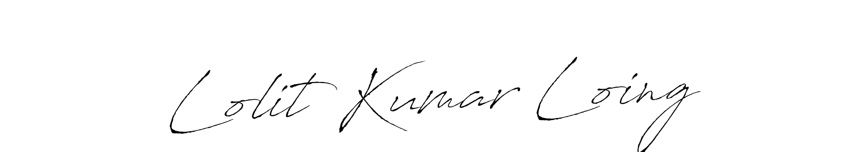 Make a beautiful signature design for name Lolit Kumar Loing. With this signature (Antro_Vectra) style, you can create a handwritten signature for free. Lolit Kumar Loing signature style 6 images and pictures png