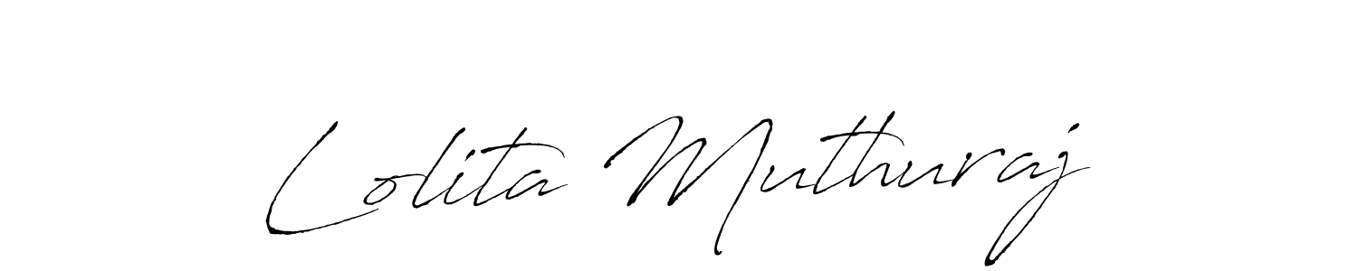 Create a beautiful signature design for name Lolita Muthuraj. With this signature (Antro_Vectra) fonts, you can make a handwritten signature for free. Lolita Muthuraj signature style 6 images and pictures png